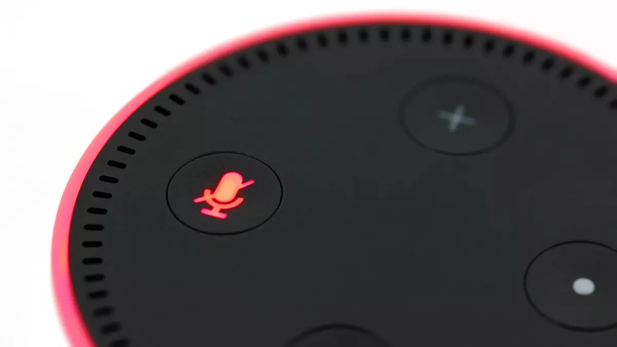 Close up view of Amazon Echo