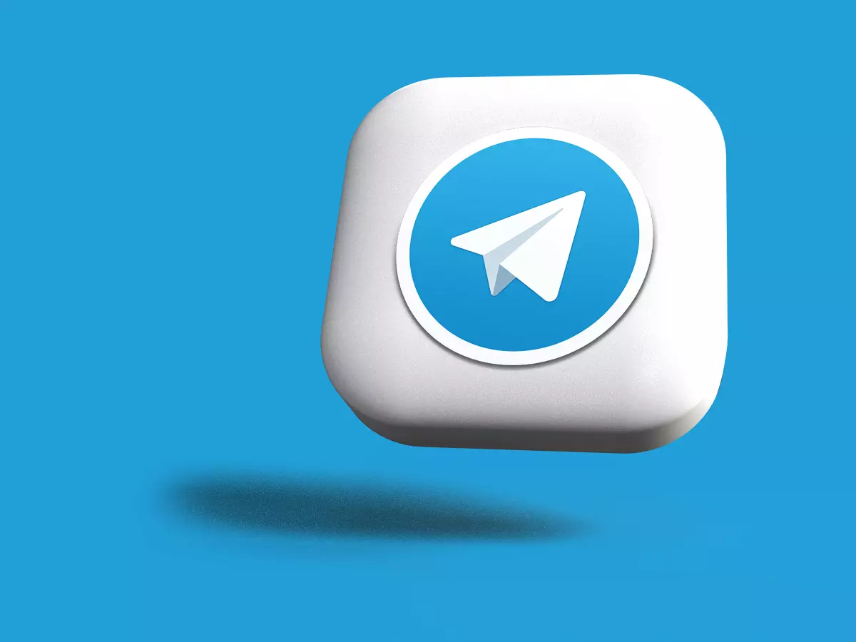 Close-up of Telegram app icon on a smartphone screen.